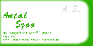 antal szoo business card